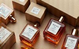 Bottles of perfume being packaged.