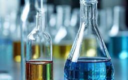 Laboratory glassware for formulation development.